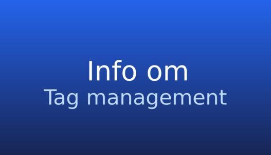 Neutralt gråt informationskort med teksten Tag management og kort forklaring