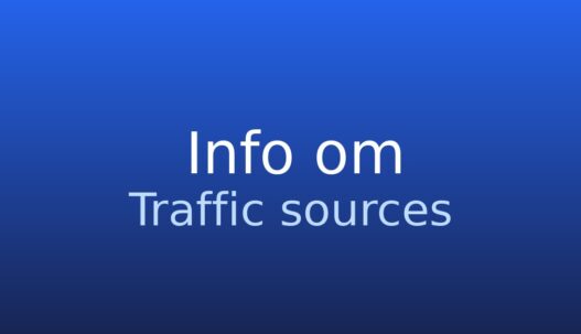 Informationskort om trafikkanaler og kilder, der sender besøgende til et website eller en app.