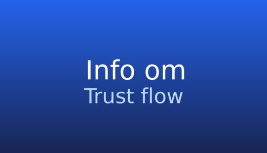 Informationskort om Trust Flow, en SEO-metrik der vurderer troværdighed ud fra backlinks