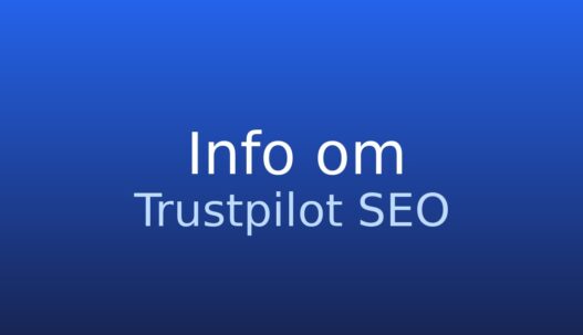 Informationskort med begrebet Trustpilot SEO og kort forklaring af emnet