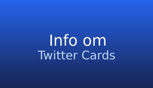 Gråt informationskort med teksten Twitter Cards og kort forklaring