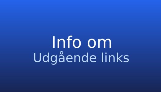 Informationskort med begrebet udgående links og kort forklaring