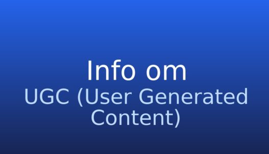 Neutralt gråt informationskort med termen UGC og forklaringen brugerindhold