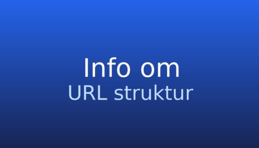 Gråt informationskort med teksten URL struktur og kort forklaring