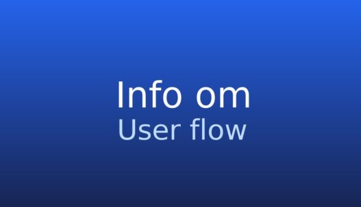 Informationskort med begrebet user flow og en kort forklaring af brugerens trin