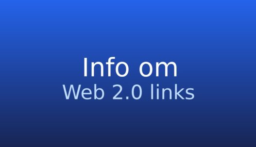 Informationskort om web 2.0 links og deres rolle i SEO-linkbuilding