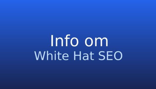 Informationskort med termen White Hat SEO og kort definition